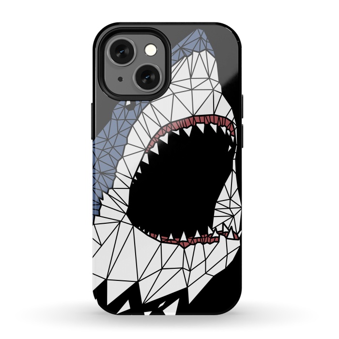 iPhone 13 mini StrongFit Geometric Shark by Alberto