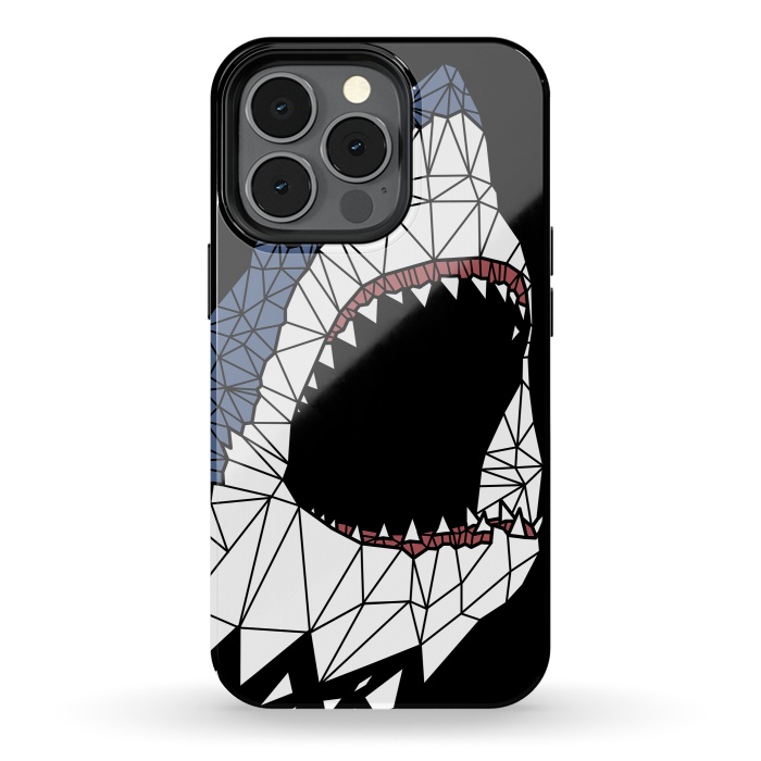 iPhone 13 pro StrongFit Geometric Shark by Alberto