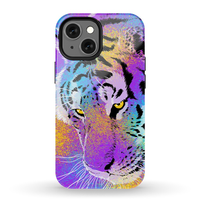 iPhone 13 mini StrongFit Colorful Tiger by Alberto