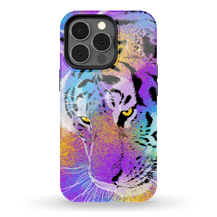 iPhone 13 pro StrongFit Colorful Tiger by Alberto