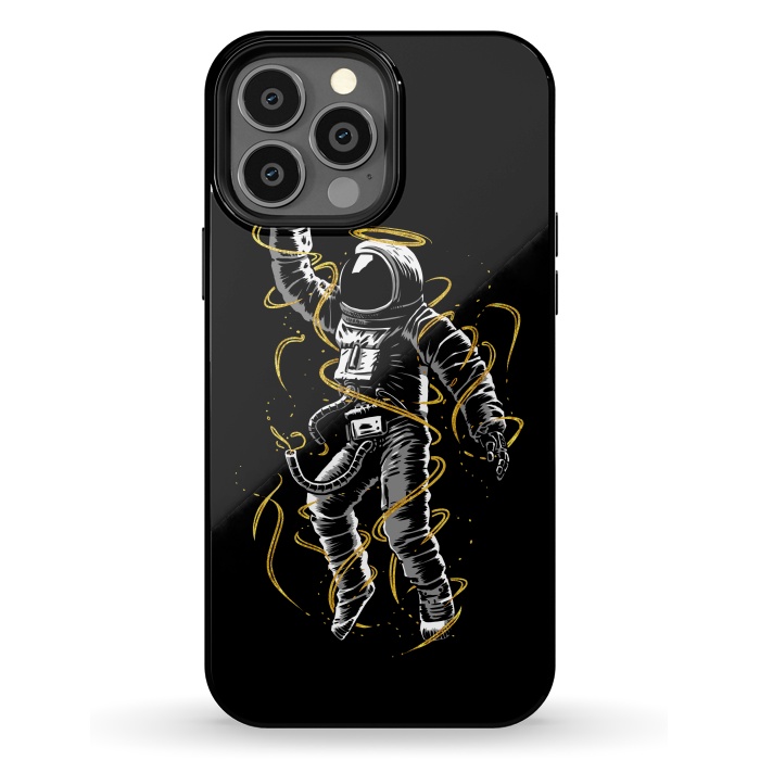 iPhone 13 Pro Max StrongFit Astronaut lines gold by Alberto