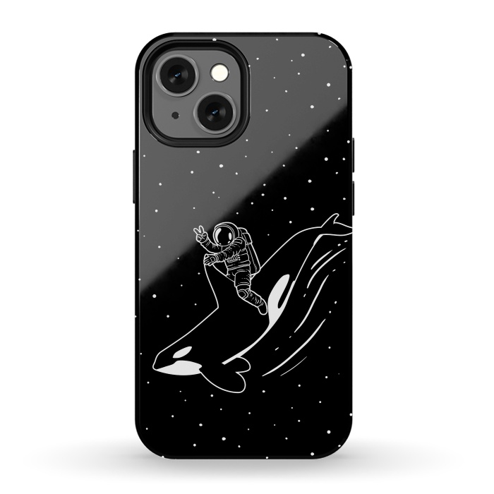 iPhone 13 mini StrongFit Killer Whale Astronaut by Alberto