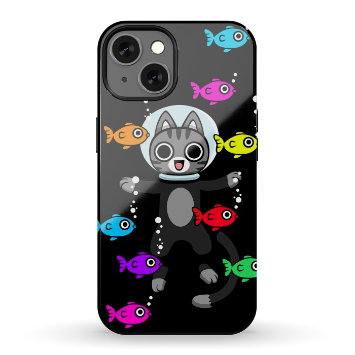 iPhone 13 StrongFit Aquarium Cat by Alberto