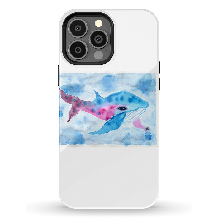 iPhone 13 Pro Max StrongFit Baby whale watercolor by ArtKingdom7
