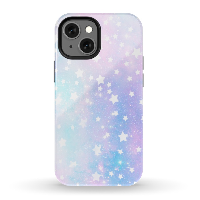 iPhone 13 mini StrongFit Rainbow galaxy and stars by Oana 