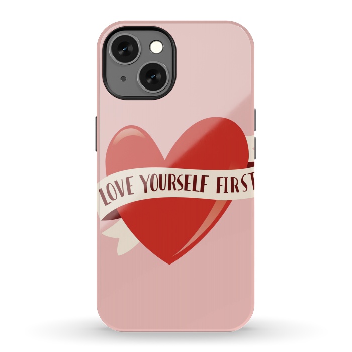 iPhone 13 StrongFit Love Yourself First, Happy Valentine's Day by Jelena Obradovic