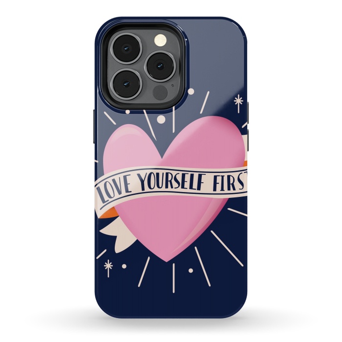 iPhone 13 pro StrongFit Love Yourself First, Happy Valentine's Day 2 by Jelena Obradovic
