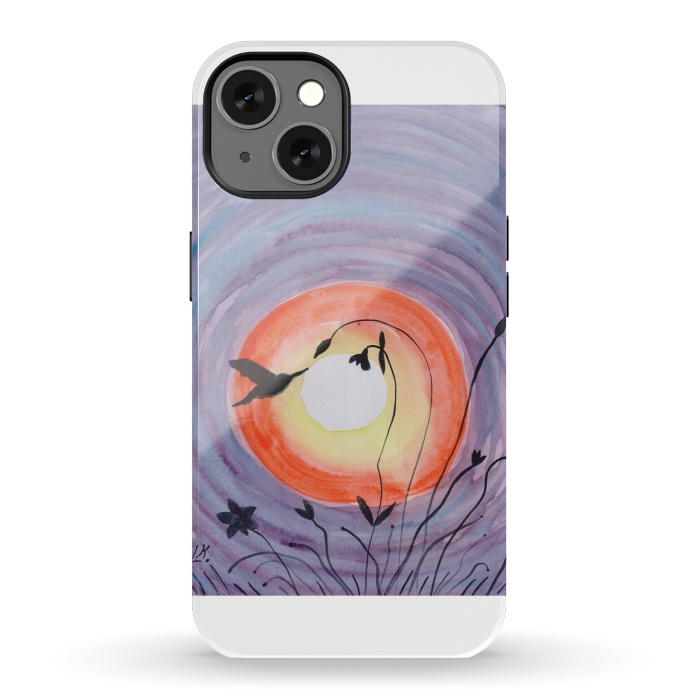 iPhone 13 StrongFit Hummingbird watercolor by ArtKingdom7