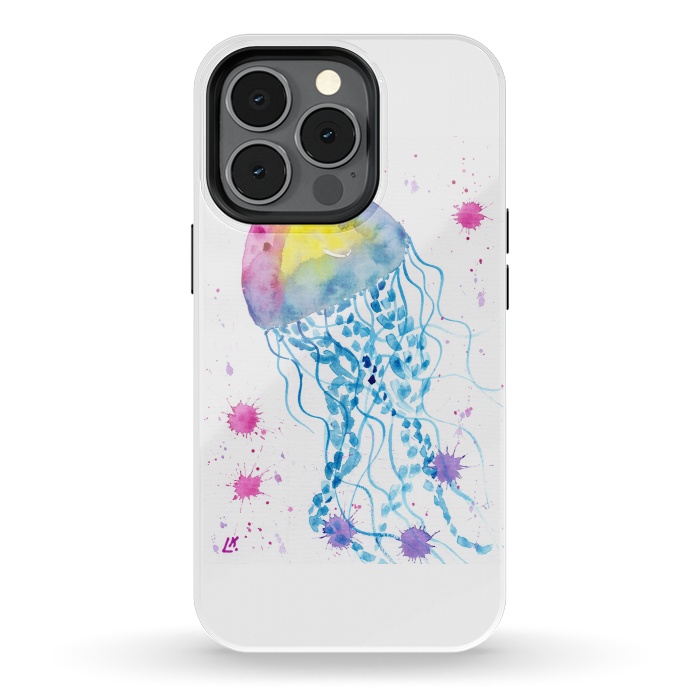 iPhone 13 pro StrongFit Jellyfish watercolor 22 by ArtKingdom7