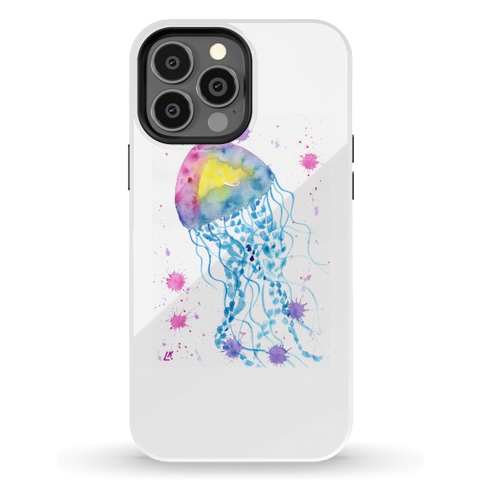 iPhone 13 Pro Max StrongFit Jellyfish watercolor 22 by ArtKingdom7