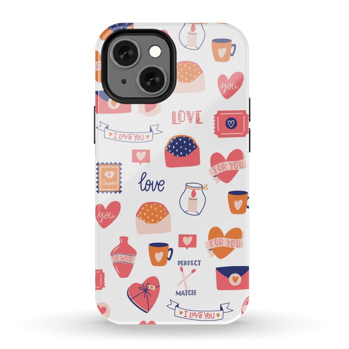iPhone 13 mini StrongFit Valentine pattern 01 by Jelena Obradovic