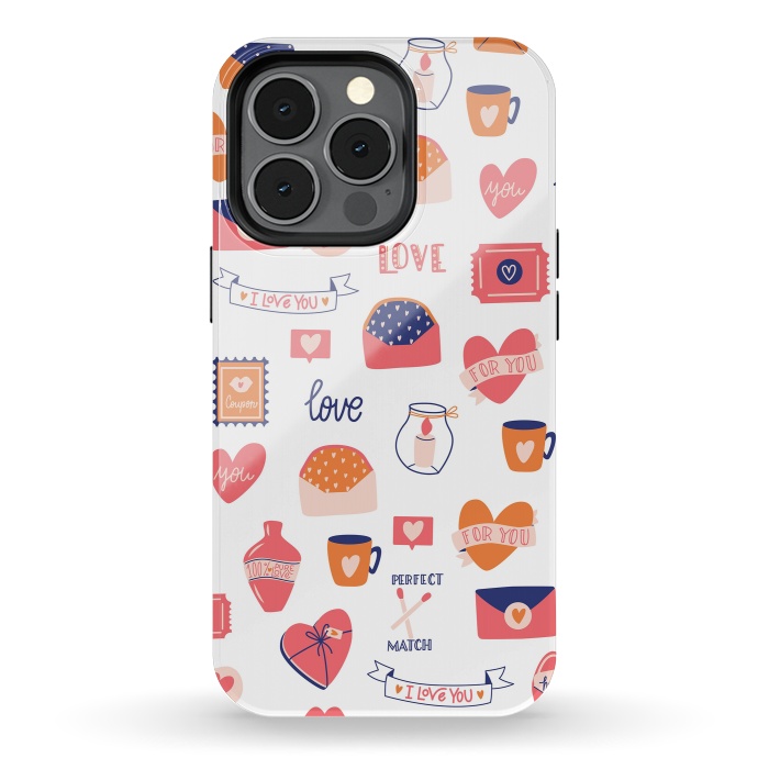 iPhone 13 pro StrongFit Valentine pattern 01 by Jelena Obradovic