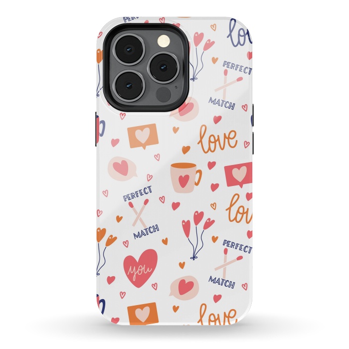 iPhone 13 pro StrongFit Valentine pattern 05 by Jelena Obradovic