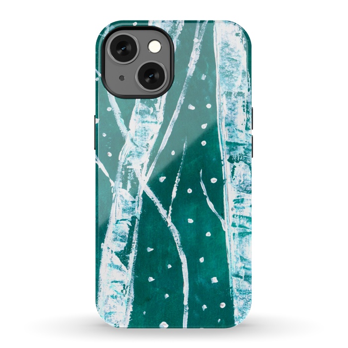 iPhone 13 StrongFit Birch tree painting by ArtKingdom7