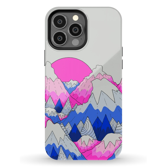 iPhone 13 Pro Max StrongFit The hot pink and blue peaks by Steve Wade (Swade)