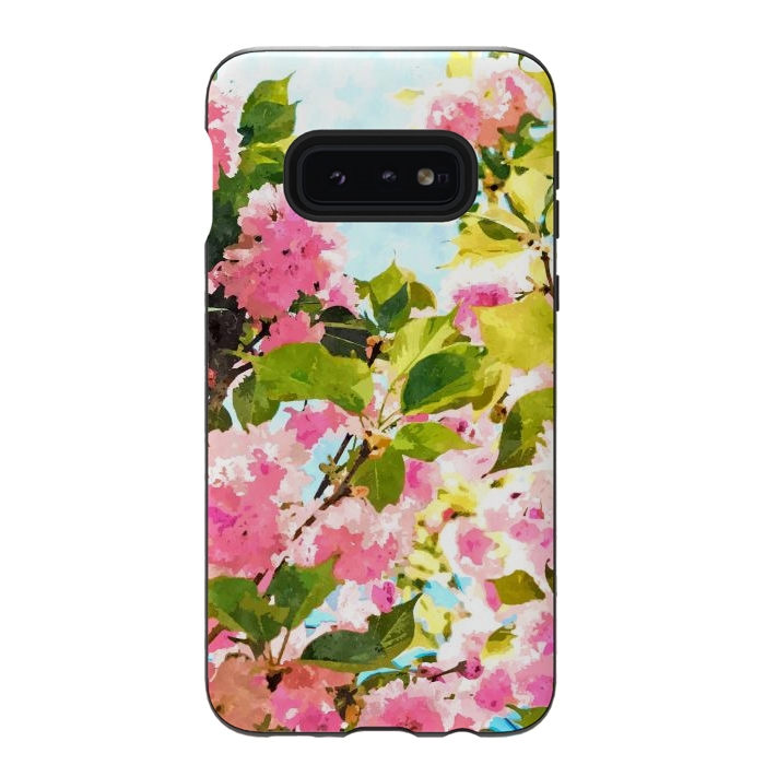 Galaxy S10e StrongFit Day dreaming under the blooming Bougainvillea | Summer botanical Floral Vintage Garden Painting by Uma Prabhakar Gokhale