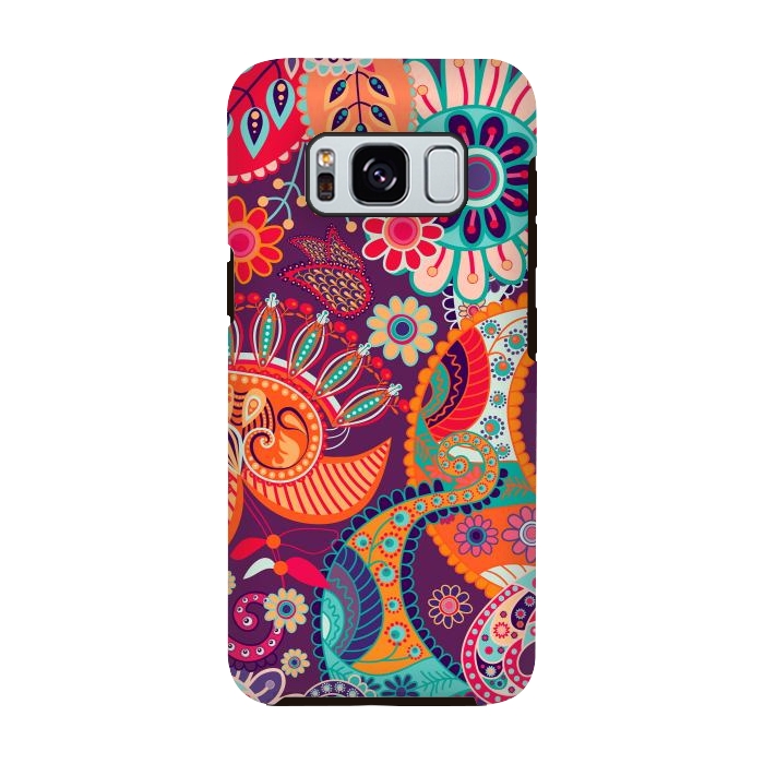 Galaxy S8 StrongFit Figure in bright flowers by ArtsCase