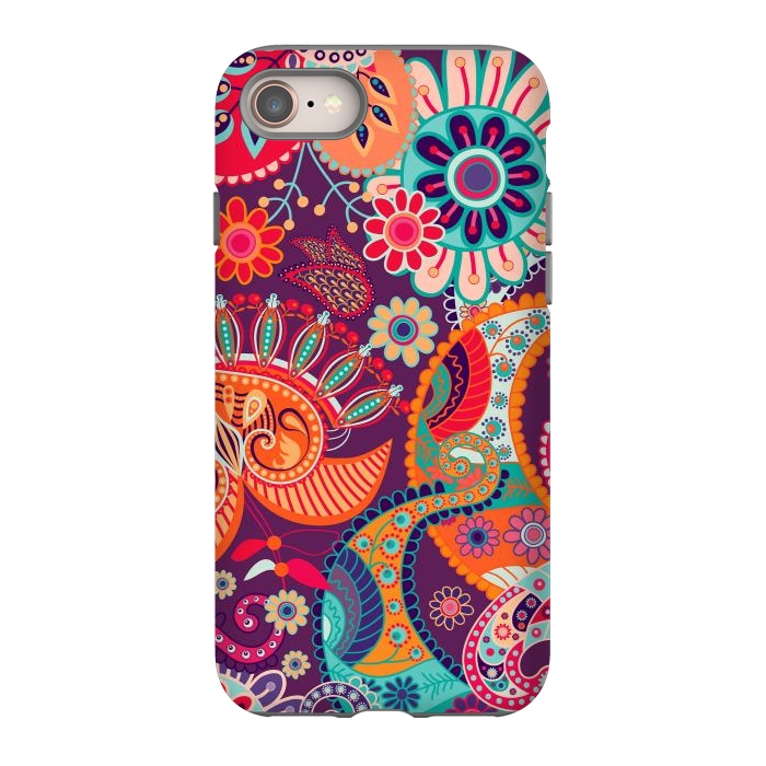 iPhone 8 StrongFit Figure in bright flowers by ArtsCase