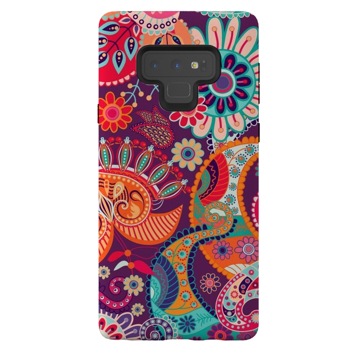 Galaxy Note 9 StrongFit Figure in bright flowers by ArtsCase