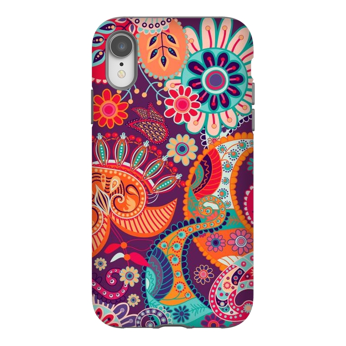 iPhone Xr StrongFit Figure in bright flowers by ArtsCase