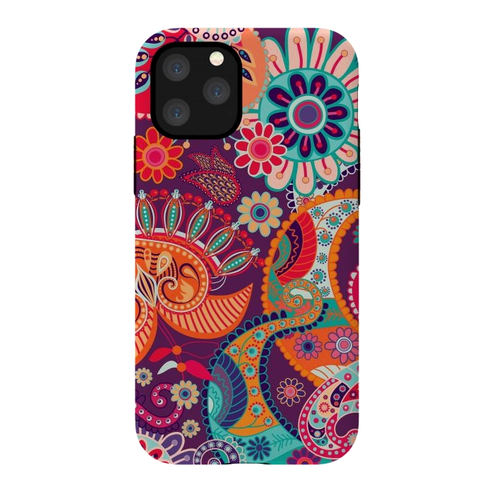 iPhone 11 Pro StrongFit Figure in bright flowers by ArtsCase