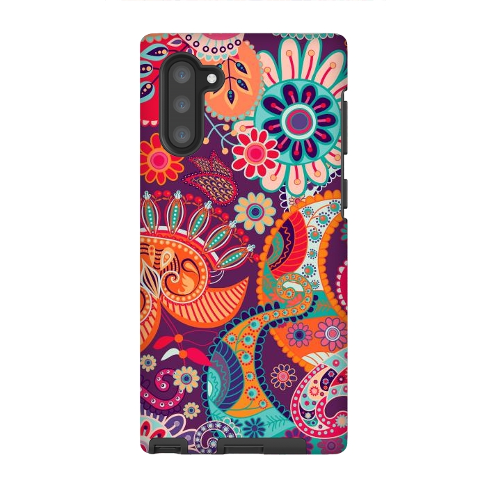 Galaxy Note 10 StrongFit Figure in bright flowers by ArtsCase