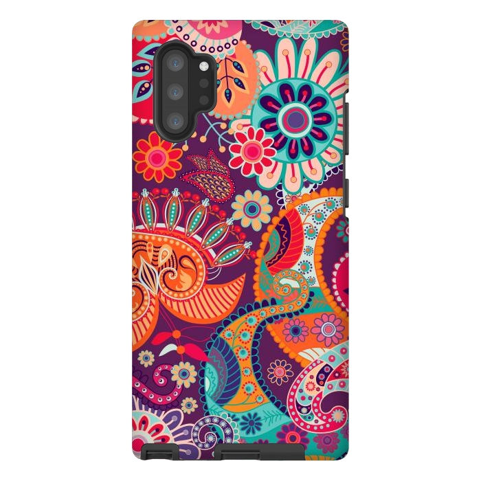 Galaxy Note 10 plus StrongFit Figure in bright flowers by ArtsCase