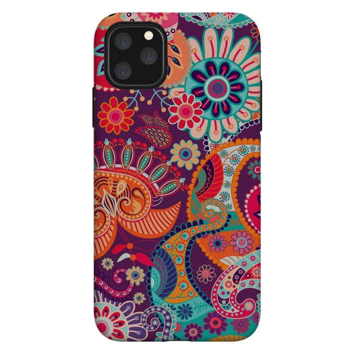 iPhone 11 Pro Max StrongFit Figure in bright flowers by ArtsCase