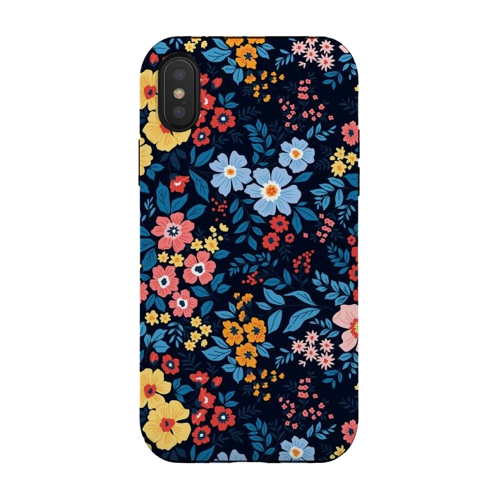 iPhone Xs / X StrongFit Flowers in the Darkness by ArtsCase