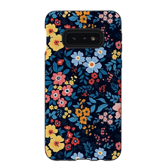 Galaxy S10e StrongFit Flowers in the Darkness by ArtsCase