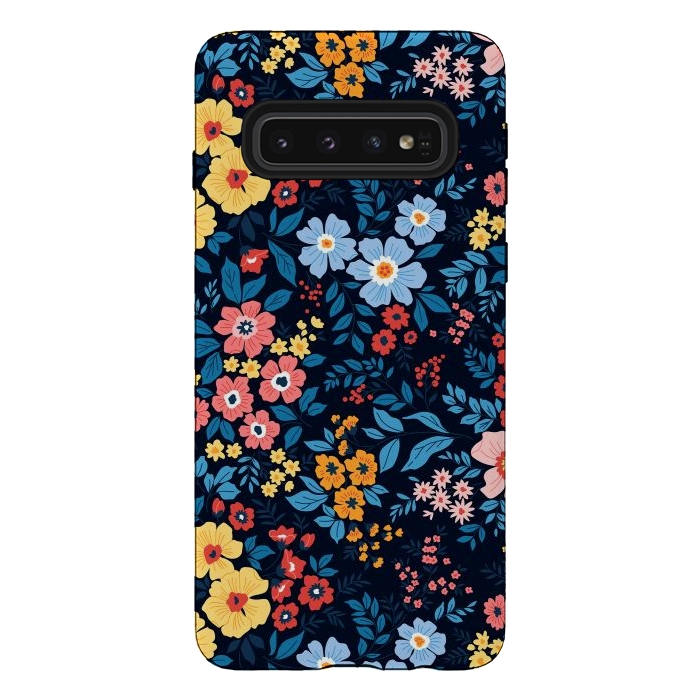 Galaxy S10 StrongFit Flowers in the Darkness by ArtsCase