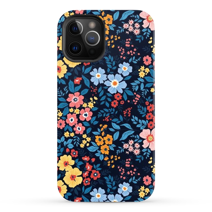 iPhone 12 Pro Max StrongFit Flowers in the Darkness by ArtsCase
