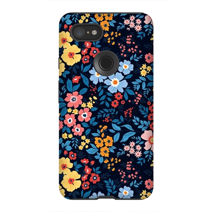 Pixel 3XL StrongFit Flowers in the Darkness by ArtsCase