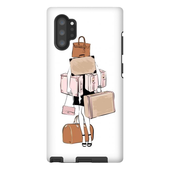 Galaxy Note 10 plus StrongFit Woman with luggage by Martina