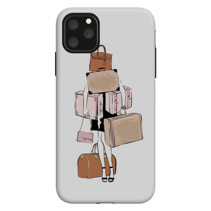 iPhone 11 Pro Max StrongFit Woman with luggage by Martina
