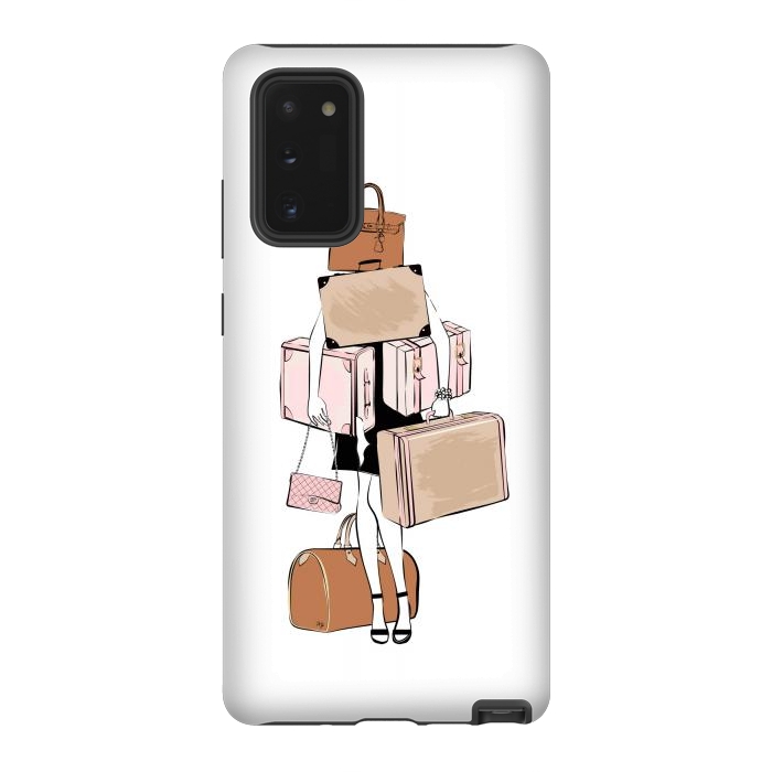 Galaxy Note 20 StrongFit Woman with luggage by Martina