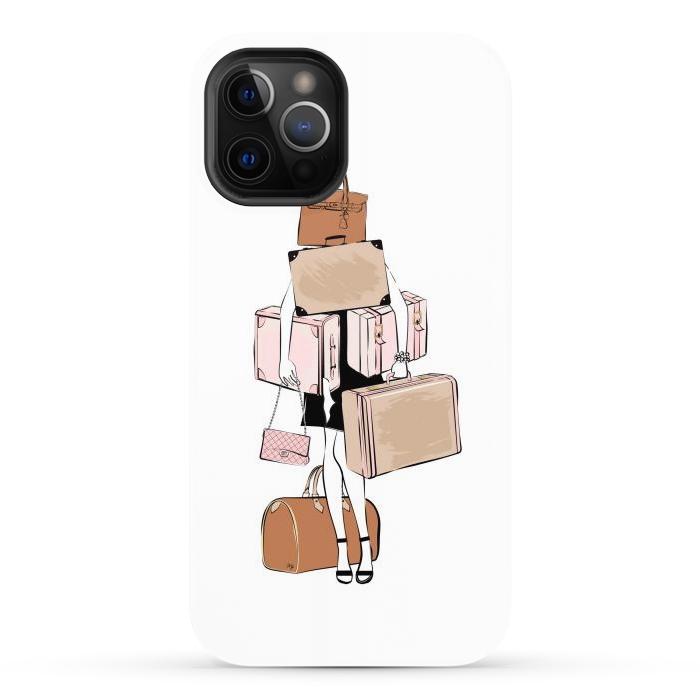 iPhone 12 Pro Max StrongFit Woman with luggage by Martina