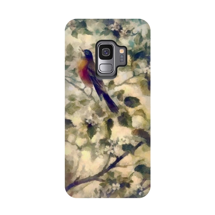 Galaxy S9 StrongFit Watercolored Nature by Texnotropio