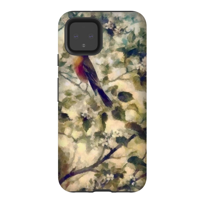Pixel 4 StrongFit Watercolored Nature by Texnotropio