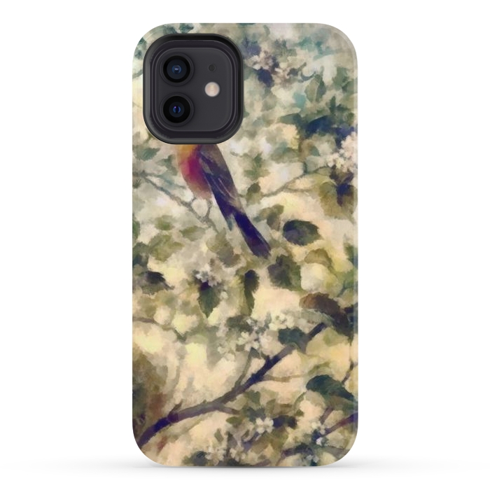 iPhone 12 StrongFit Watercolored Nature by Texnotropio