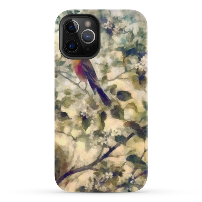 iPhone 12 Pro StrongFit Watercolored Nature by Texnotropio