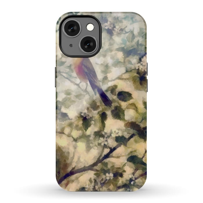iPhone 13 StrongFit Watercolored Nature by Texnotropio