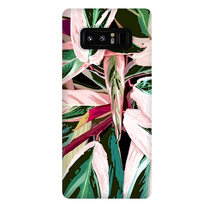Galaxy Note 8 StrongFit Tropical Variegated Houseplant by Uma Prabhakar Gokhale