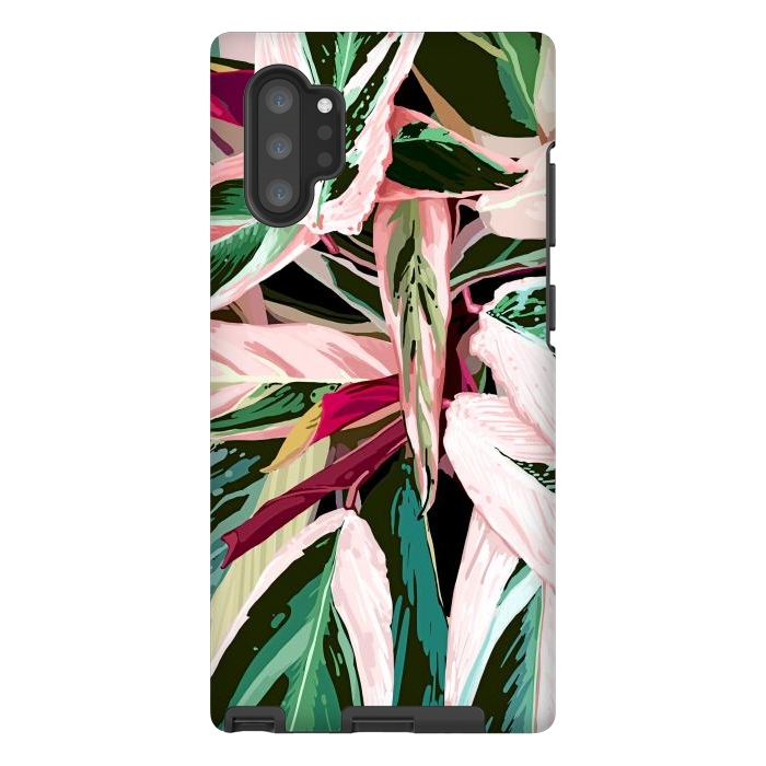 Galaxy Note 10 plus StrongFit Tropical Variegated Houseplant by Uma Prabhakar Gokhale