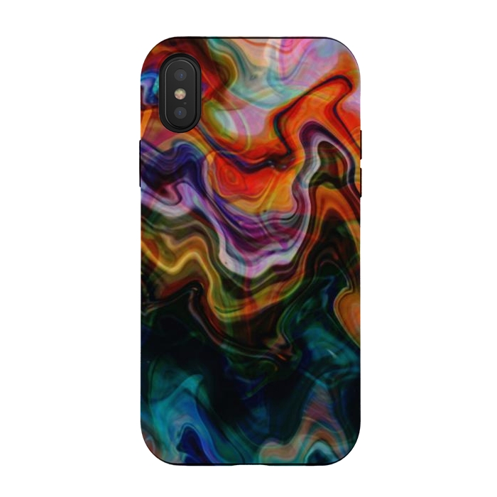 iPhone Xs / X StrongFit Digitalart Abstract Marbling G596 by Medusa GraphicArt
