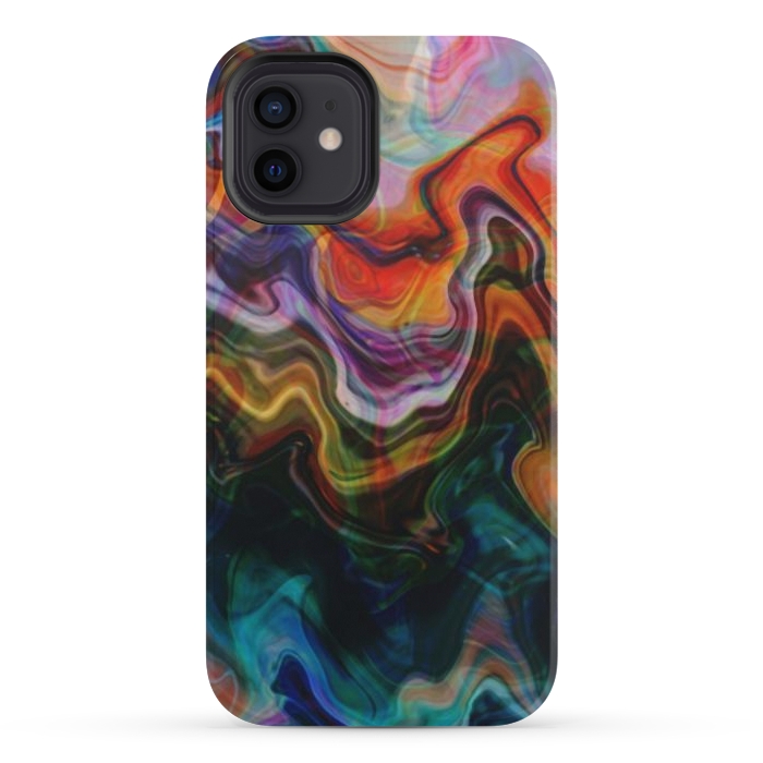 iPhone 12 mini StrongFit Digitalart Abstract Marbling G596 by Medusa GraphicArt