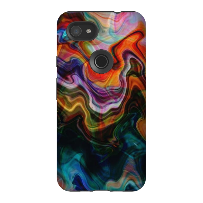 Pixel 3AXL StrongFit Digitalart Abstract Marbling G596 by Medusa GraphicArt