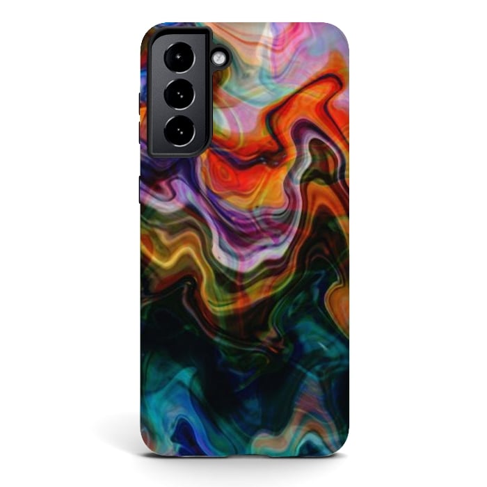 Galaxy S21 StrongFit Digitalart Abstract Marbling G596 by Medusa GraphicArt
