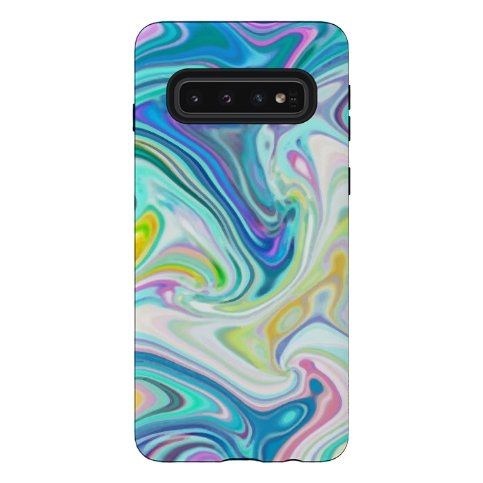 Galaxy S10 StrongFit Digitalart Abstract Marbling G597 by Medusa GraphicArt