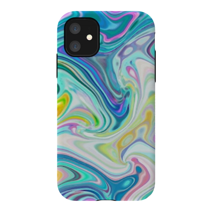 iPhone 11 StrongFit Digitalart Abstract Marbling G597 by Medusa GraphicArt